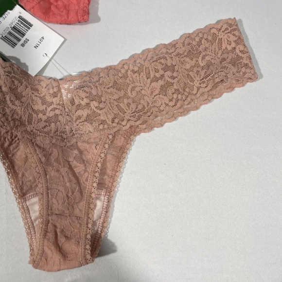NWT $44 2pc Hanky Panky [ O/S ] Lace Low Rise‎ Thong in Desert Rose & Coral - Picture 7 of 13